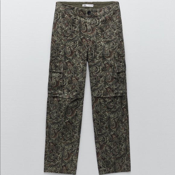 Zara Printed Cargo Pants - Picture 1 of 1